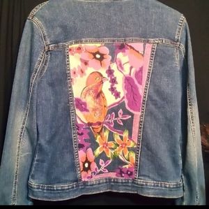 Up cycled denim jacket  made by LEE jeans originally M